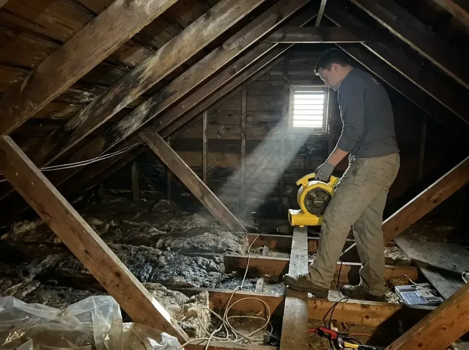 attic-water-damage-drying-proc-007 — frequently asked questions, Emergency Water Extraction & 24/7 Flood Response in Plattsm…